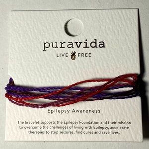 Pura Vida Epilepsy Awareness Bracelet